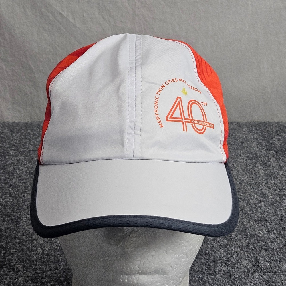 Medtronic Twin Cities Marathon Hat White Orange 40th Anniversary Running Active